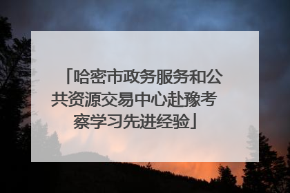 哈密市政务服务和公共资源交易中心赴豫考察学习先进经验