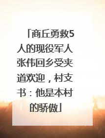 商丘勇救5人的现役军人张伟回乡受夹道欢迎，村支书：他是本村的骄傲