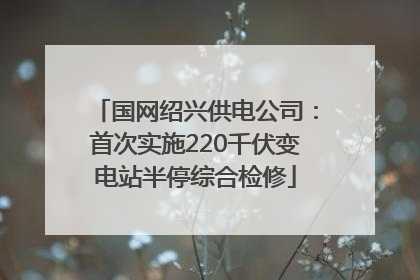 国网绍兴供电公司：首次实施220千伏变电站半停综合检修