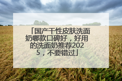 国产干性皮肤洗面奶哪款口碑好，好用的洗面奶推荐2025，不要错过