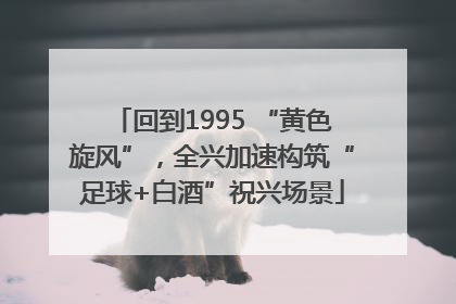 回到1995 “黄色旋风”，全兴加速构筑“足球+白酒”祝兴场景