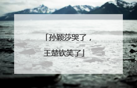 孙颖莎哭了，王楚钦笑了
