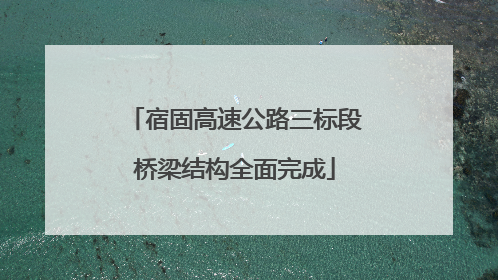 宿固高速公路三标段桥梁结构全面完成