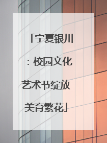宁夏银川：校园文化艺术节绽放美育繁花