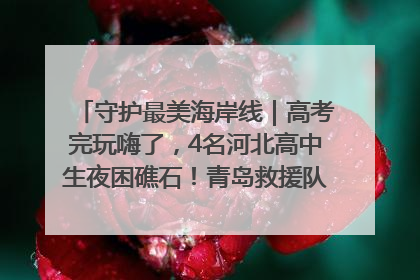 守护最美海岸线｜高考完玩嗨了，4名河北高中生夜困礁石！青岛救援队火速出动救上岸