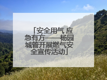 安全用气 应急有方——杨园城管开展燃气安全宣传活动