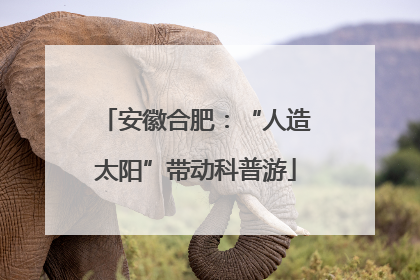 安徽合肥：“人造太阳”带动科普游