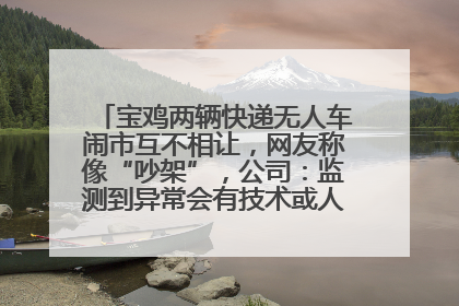 宝鸡两辆快递无人车闹市互不相让，网友称像“吵架”，公司：监测到异常会有技术或人为干预处置