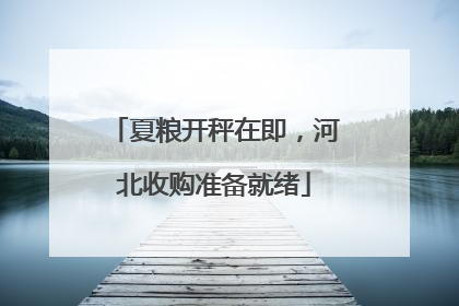 夏粮开秤在即，河北收购准备就绪