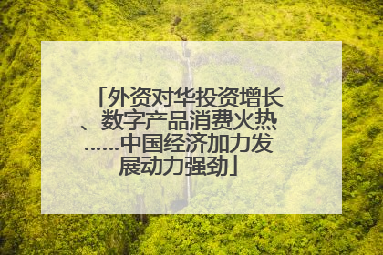 外资对华投资增长、数字产品消费火热……中国经济加力发展动力强劲