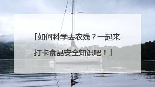 如何科学去农残？一起来打卡食品安全知识吧！