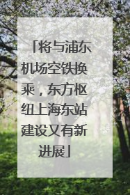 将与浦东机场空铁换乘，东方枢纽上海东站建设又有新进展