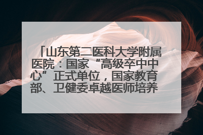 山东第二医科大学附属医院：国家“高级卒中中心”正式单位，国家教育部、卫健委卓越医师培养改革项目单位