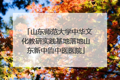 山东师范大学中华文化教研实践基地落地山东新中鲁中医医院