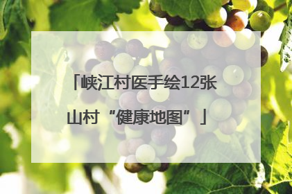 峡江村医手绘12张山村“健康地图”