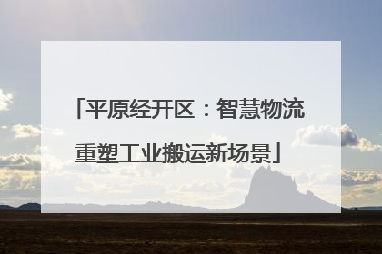 平原经开区：智慧物流重塑工业搬运新场景