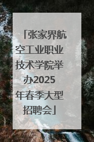 张家界航空工业职业技术学院举办2025年春季大型招聘会
