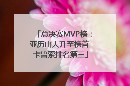 总决赛MVP榜：亚历山大升至榜首 卡鲁索排名第三