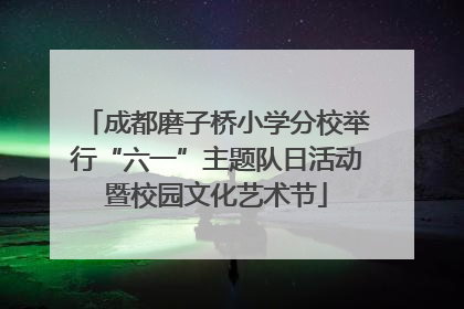 成都磨子桥小学分校举行“六一”主题队日活动暨校园文化艺术节