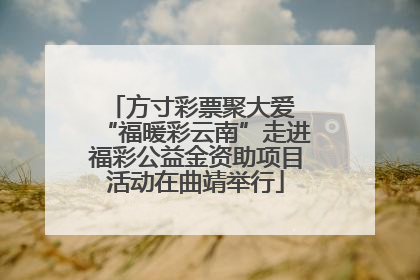 方寸彩票聚大爱 “福暖彩云南”走进福彩公益金资助项目活动在曲靖举行
