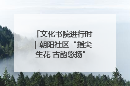 文化书院进行时｜朝阳社区“指尖生花 古韵悠扬”公益课堂开课了