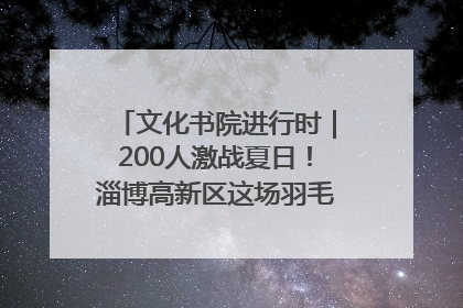 文化书院进行时｜200人激战夏日！淄博高新区这场羽毛球比赛太酷