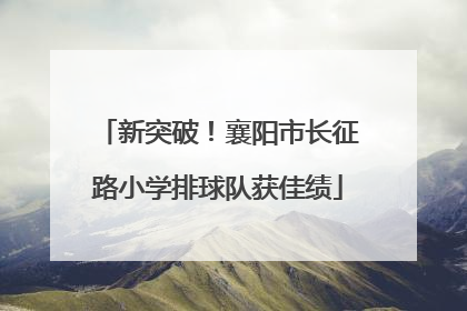 新突破！襄阳市长征路小学排球队获佳绩