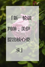 新一轮谈判前，美伊提出核心要求