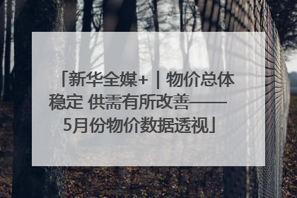 新华全媒+｜物价总体稳定 供需有所改善——5月份物价数据透视