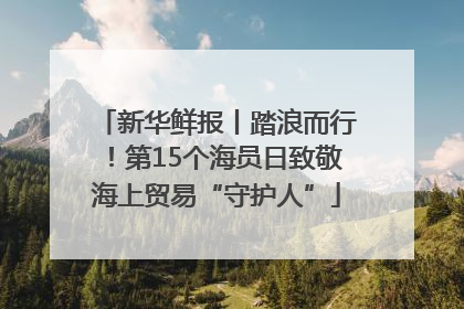 新华鲜报丨踏浪而行！第15个海员日致敬海上贸易“守护人”