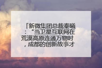新微集团总裁秦曦：“当卫星互联网在荒漠高原连通万物时，成都的创新故事才真正开始”
