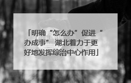 明确“怎么办”促进“办成事” 湖北着力于更好地发挥综治中心作用