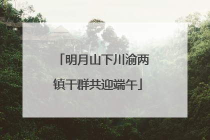 明月山下川渝两镇干群共迎端午