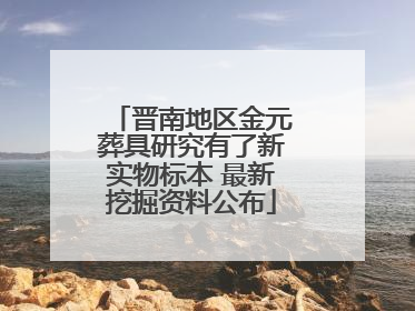 晋南地区金元葬具研究有了新实物标本 最新挖掘资料公布