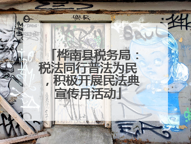桦南县税务局：税法同行普法为民，积极开展民法典宣传月活动