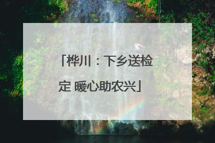 桦川：下乡送检定 暖心助农兴