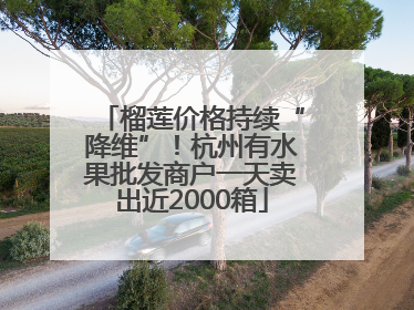 榴莲价格持续“降维”！杭州有水果批发商户一天卖出近2000箱