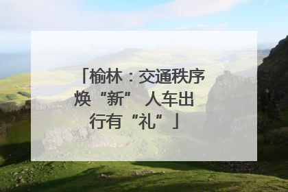 榆林：交通秩序焕“新” 人车出行有“礼”