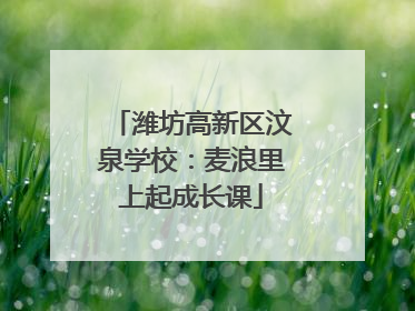 潍坊高新区汶泉学校：麦浪里上起成长课