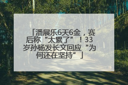 潘展乐6天6金，赛后称“太累了”！33岁孙杨发长文回应“为何还在坚持”