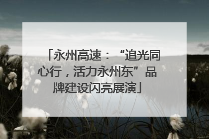 永州高速：“追光同心行，活力永州东”品牌建设闪亮展演