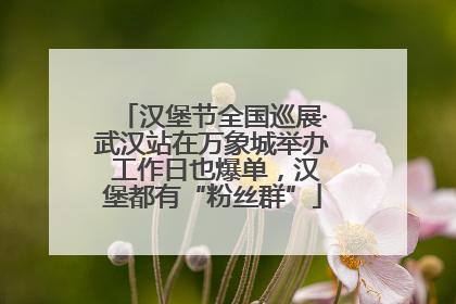 汉堡节全国巡展·武汉站在万象城举办 工作日也爆单，汉堡都有“粉丝群”