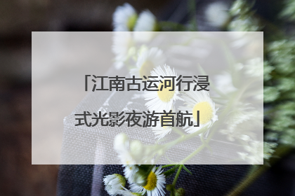 江南古运河行浸式光影夜游首航