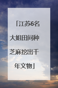 江苏6名大姐田间种芝麻挖出千年文物