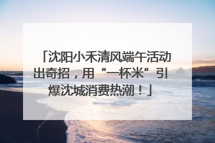 沈阳小禾清风端午活动出奇招，用“一杯米”引爆沈城消费热潮！
