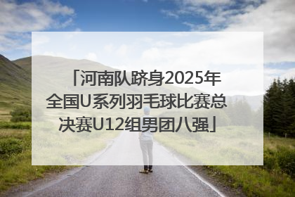 河南队跻身2025年全国U系列羽毛球比赛总决赛U12组男团八强