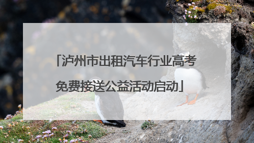 泸州市出租汽车行业高考免费接送公益活动启动