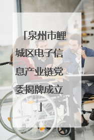 泉州市鲤城区电子信息产业链党委揭牌成立