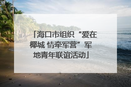 海口市组织“爱在椰城 情牵军营”军地青年联谊活动