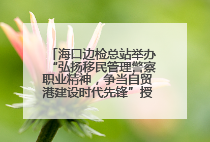 海口边检总站举办“弘扬移民管理警察职业精神，争当自贸港建设时代先锋”授课竞赛和演讲比赛